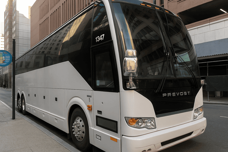 a Louisville Shuttle Bus Rentals coach bus